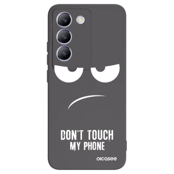 Picasee Vivo V40 SE 5G Hülle - Schwarzes Silikon - Don't Touch My Phone