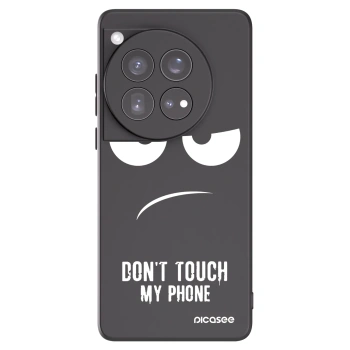 Picasee OnePlus 12 5G Hülle - Schwarzes Silikon - Don't Touch My Phone