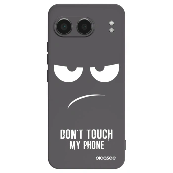 Picasee OnePlus Nord 4 Hülle - Schwarzes Silikon - Don't Touch My Phone