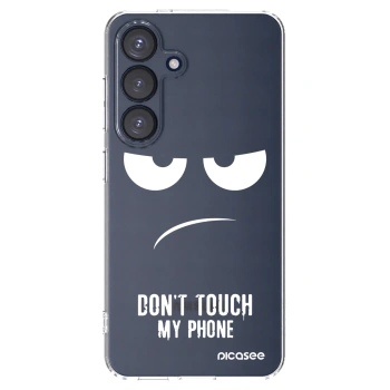 Picasee Samsung Galaxy S25 5G Hülle - Transparentes Silikon - Don't Touch My Phone