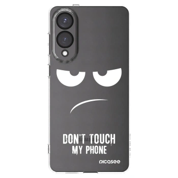 Picasee Samsung Galaxy S25 Edge 5G Hülle - Transparentes Silikon - Don't Touch My Phone