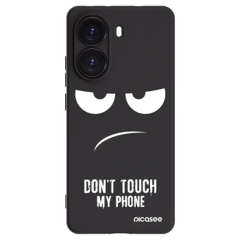 Picasee Xiaomi Poco X7 Pro 5G Hülle - Schwarzes Silikon - Don't Touch My Phone