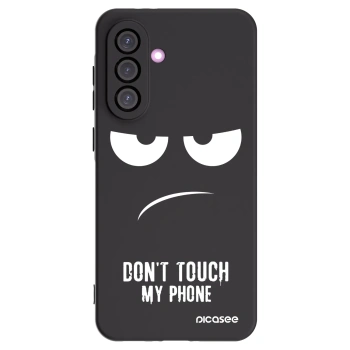 Picasee Samsung Galaxy A56 5G A566B Hülle - Schwarzes Silikon - Don't Touch My Phone