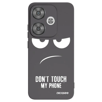 Picasee Xiaomi Poco F6 Hülle - Schwarzes Silikon - Don't Touch My Phone