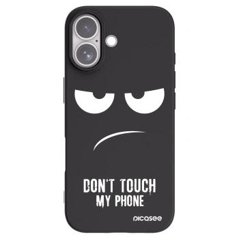 Picasee Apple iPhone 17 Hülle - Schwarzes Silikon - Don't Touch My Phone