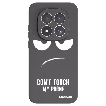 Picasee Xiaomi Redmi Note 15 Pro 5G Hülle - Schwarzes Silikon - Don't Touch My Phone