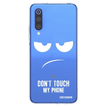 Picasee Xiaomi Mi 9 SE Hülle - Transparentes Silikon - Don't Touch My Phone