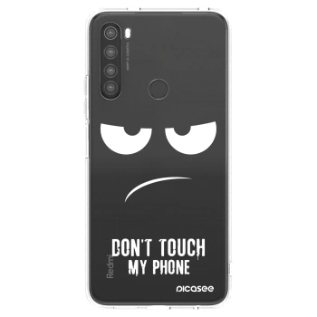 Picasee Xiaomi Redmi Note 8 Hülle - Transparentes Silikon - Don't Touch My Phone