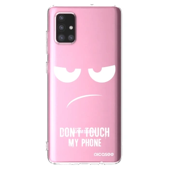 Picasee Samsung Galaxy A71 A715F Hülle - Transparentes Silikon - Don't Touch My Phone