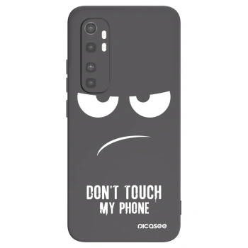 Picasee Xiaomi Mi Note 10 Lite Hülle - Schwarzes Silikon - Don't Touch My Phone