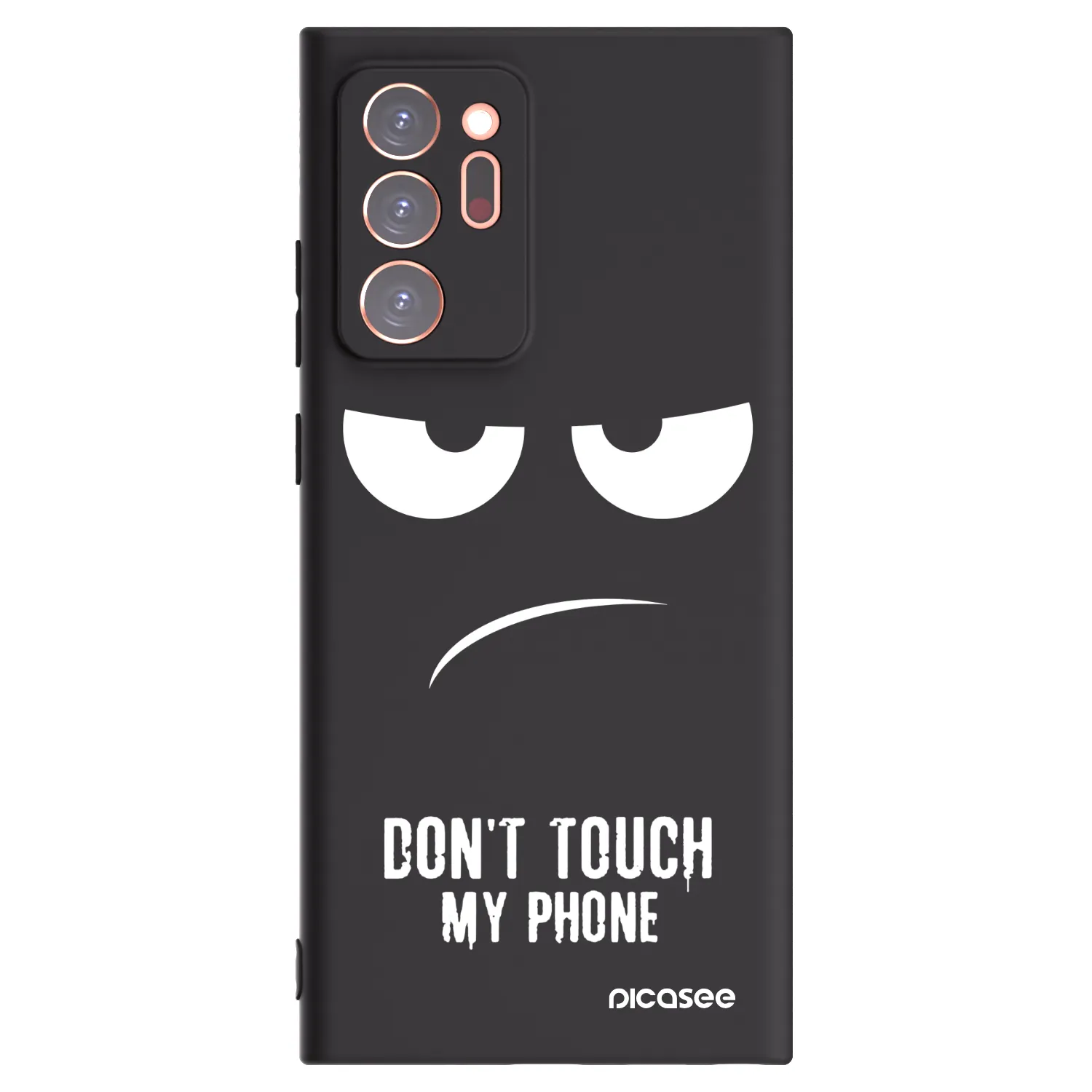 Picasee Samsung Galaxy Note 20 Ultra Hülle - Schwarzes Silikon - Don't Touch My Phone