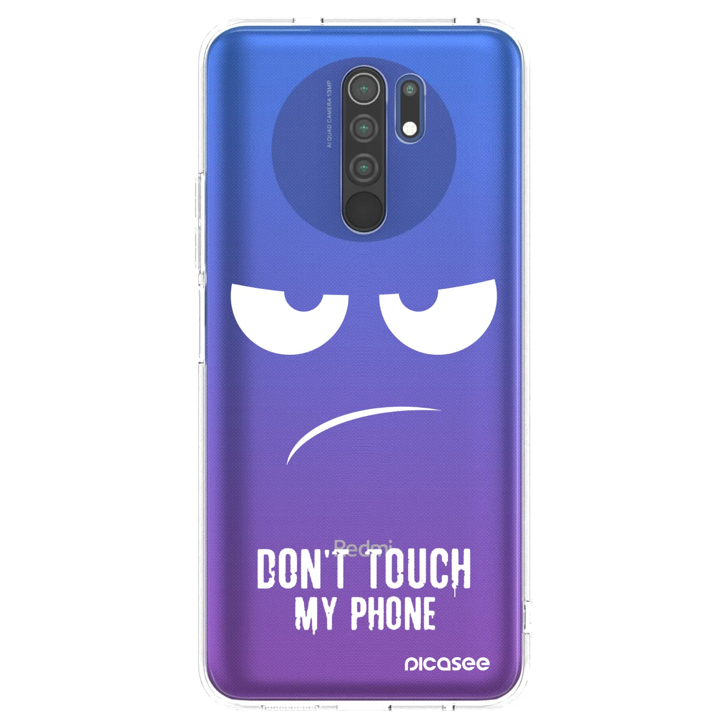 Picasee Xiaomi Redmi 9 Hülle - Transparentes Silikon - Don't Touch My Phone