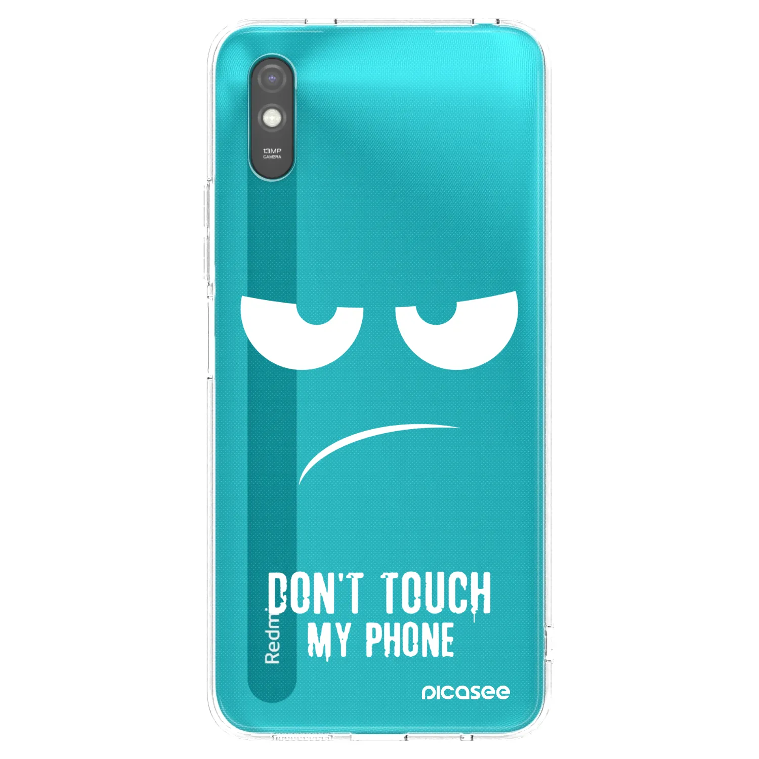 Picasee Xiaomi Redmi 9A Hülle - Transparentes Silikon - Don't Touch My Phone