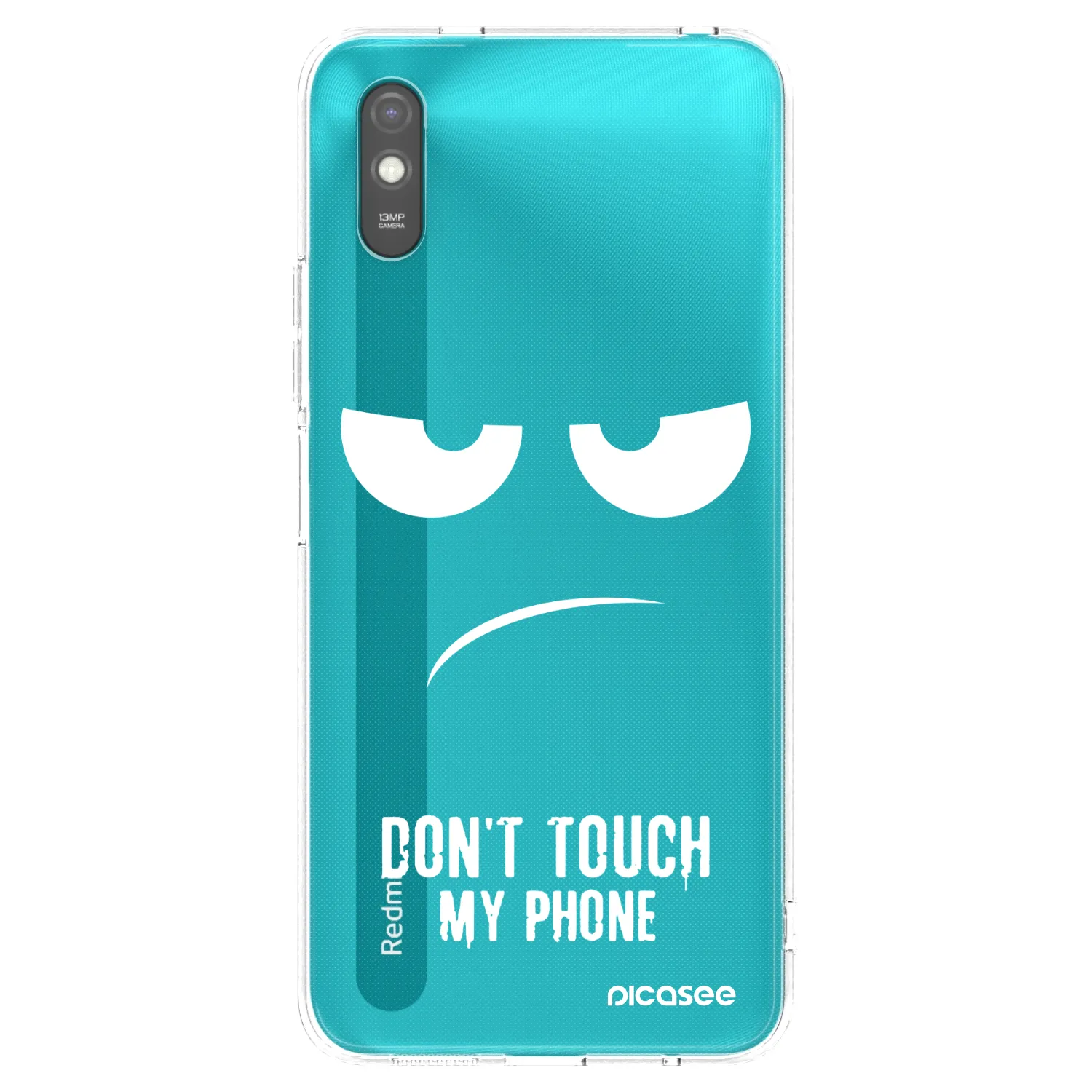 Picasee Xiaomi Redmi 9A Hülle - Schwarzes Silikon - Don't Touch My Phone