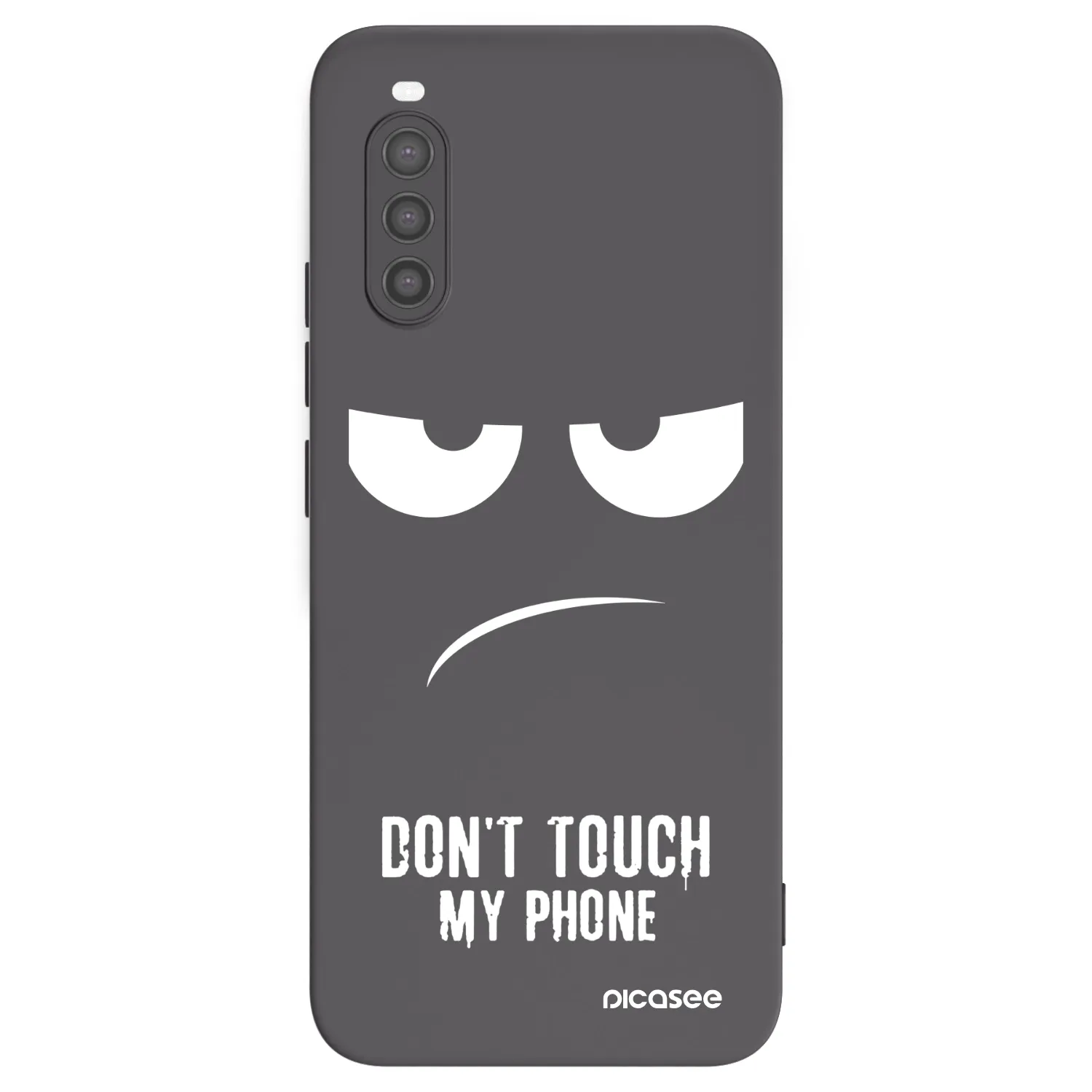 Picasee Sony Xperia 10 II Hülle - Schwarzes Silikon - Don't Touch My Phone