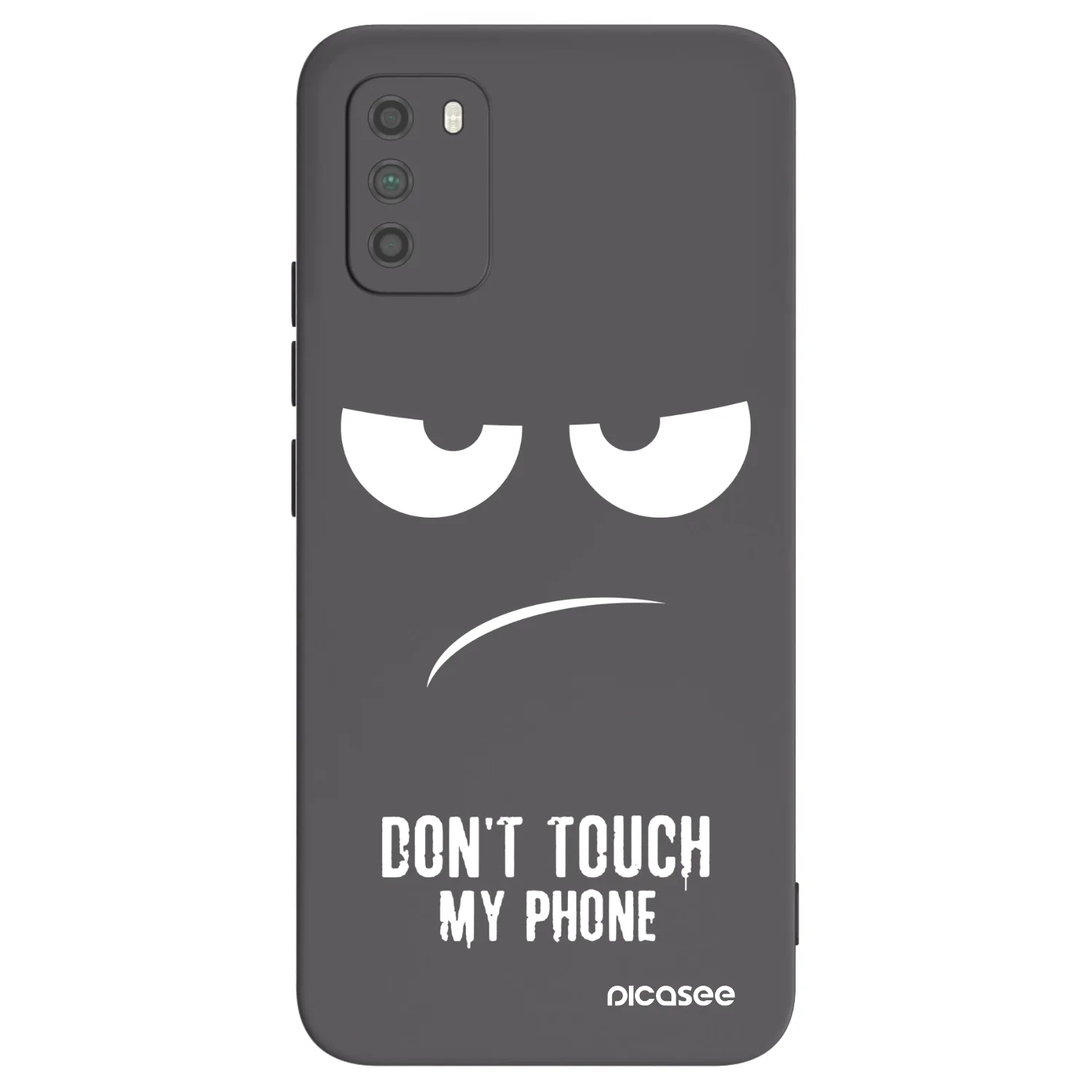 Picasee Xiaomi Poco M3 Hülle - Schwarzes Silikon - Don't Touch My Phone