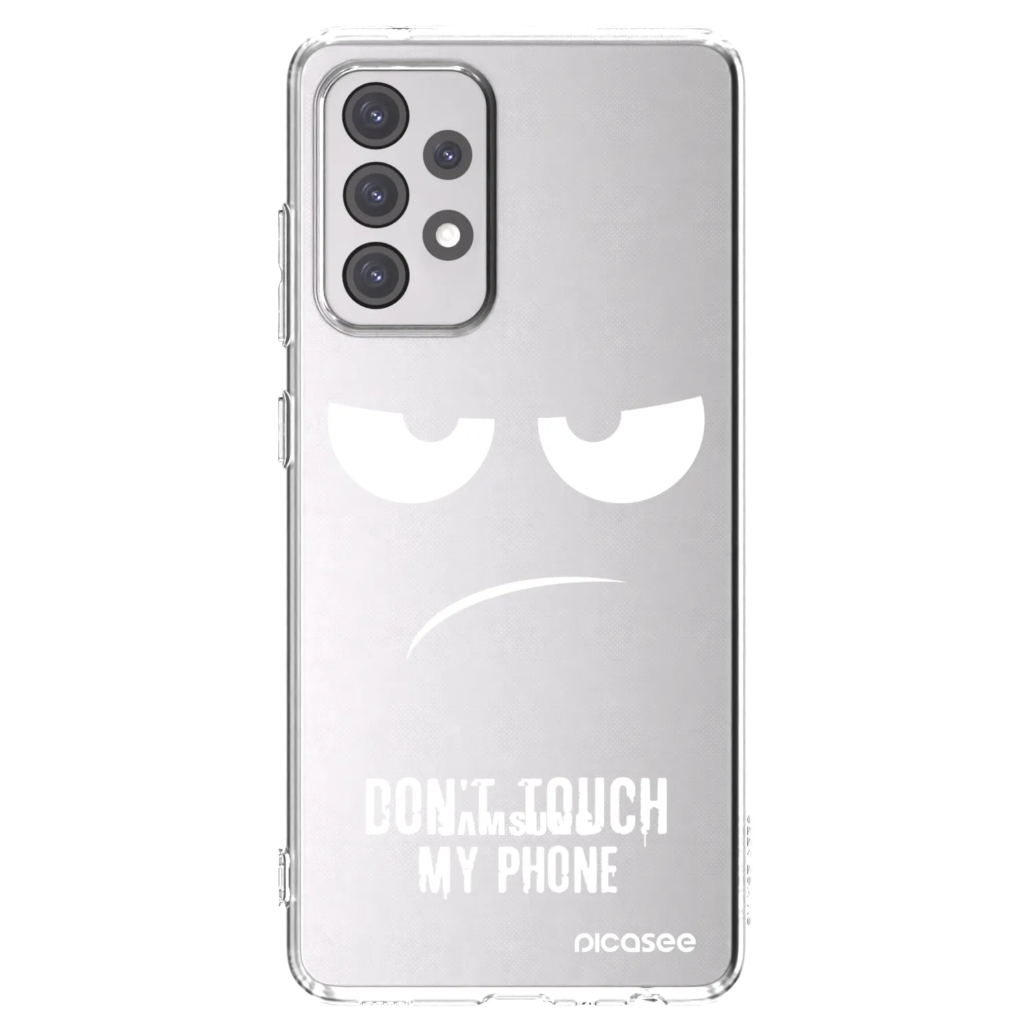 Picasee Samsung Galaxy A52 5G A525F Hülle - Transparentes Silikon - Don't Touch My Phone