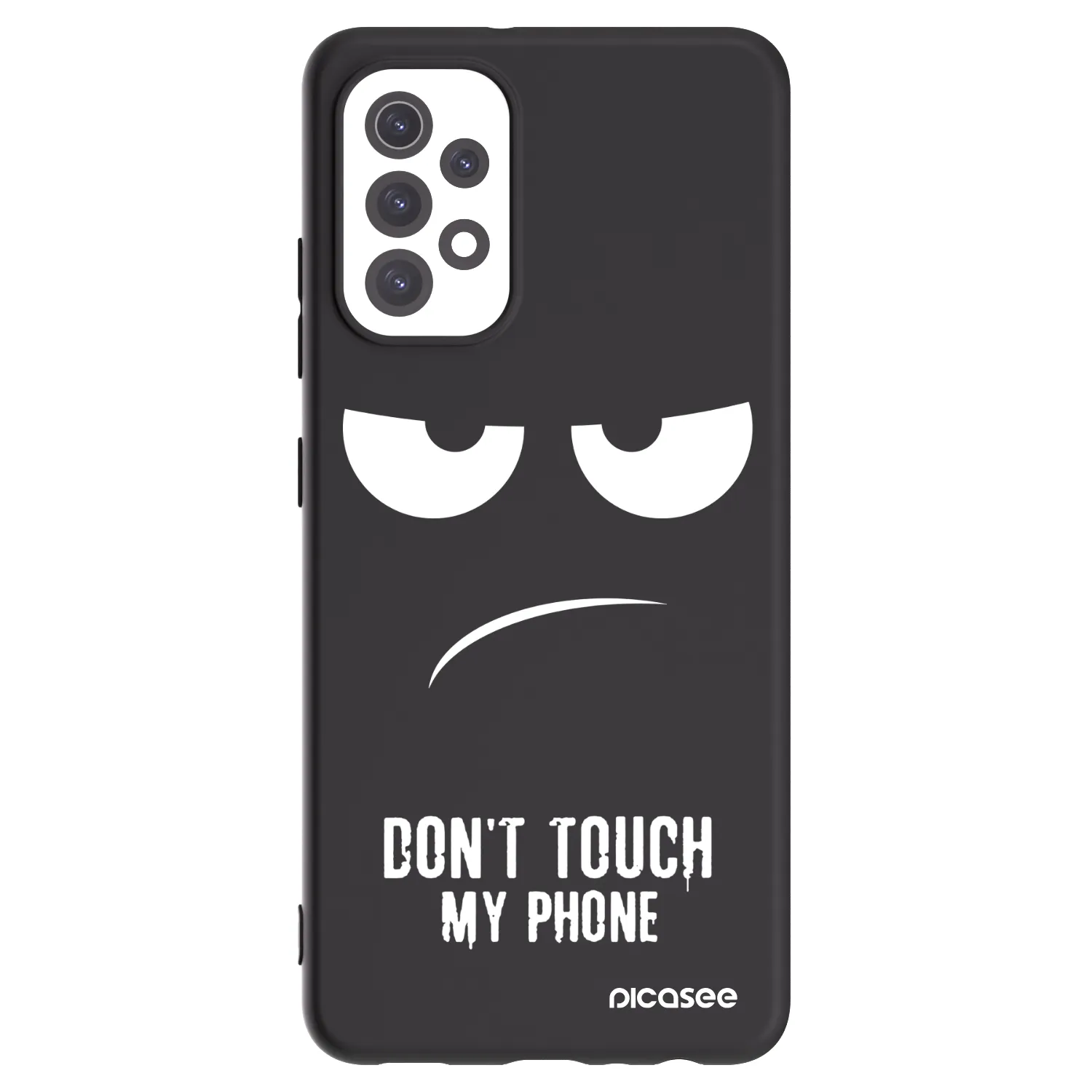 Picasee Samsung Galaxy A32 5G A326B Hülle - Schwarzes Silikon - Don't Touch My Phone