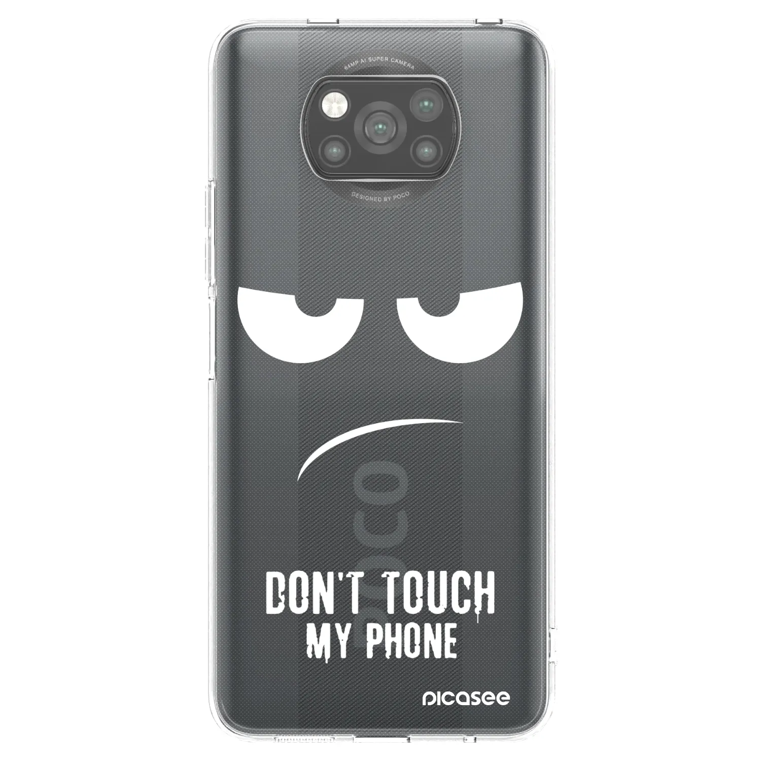 Picasee Xiaomi Poco X3 Pro Hülle - Schwarzes Silikon - Don't Touch My Phone