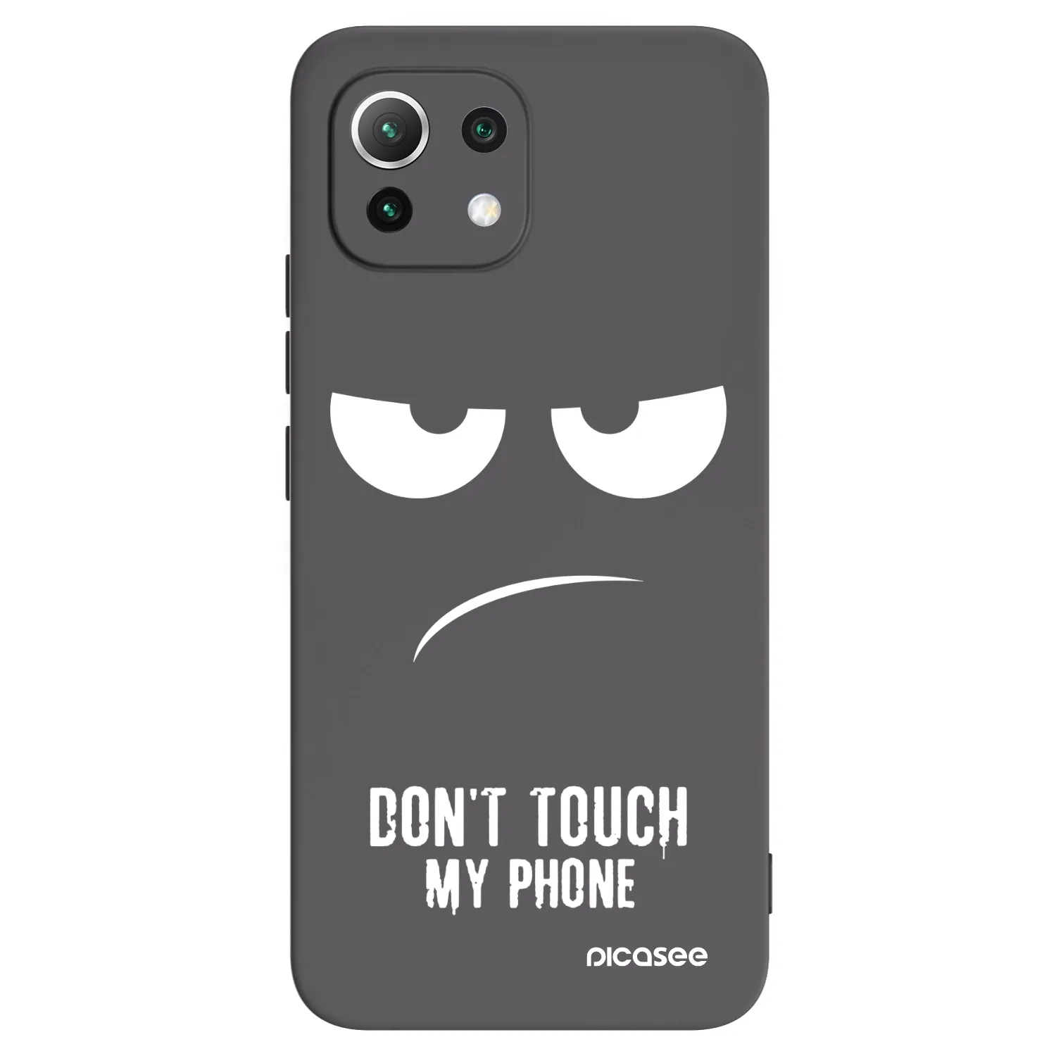Picasee Xiaomi Mi 11 Lite Hülle - Schwarzes Silikon - Don't Touch My Phone
