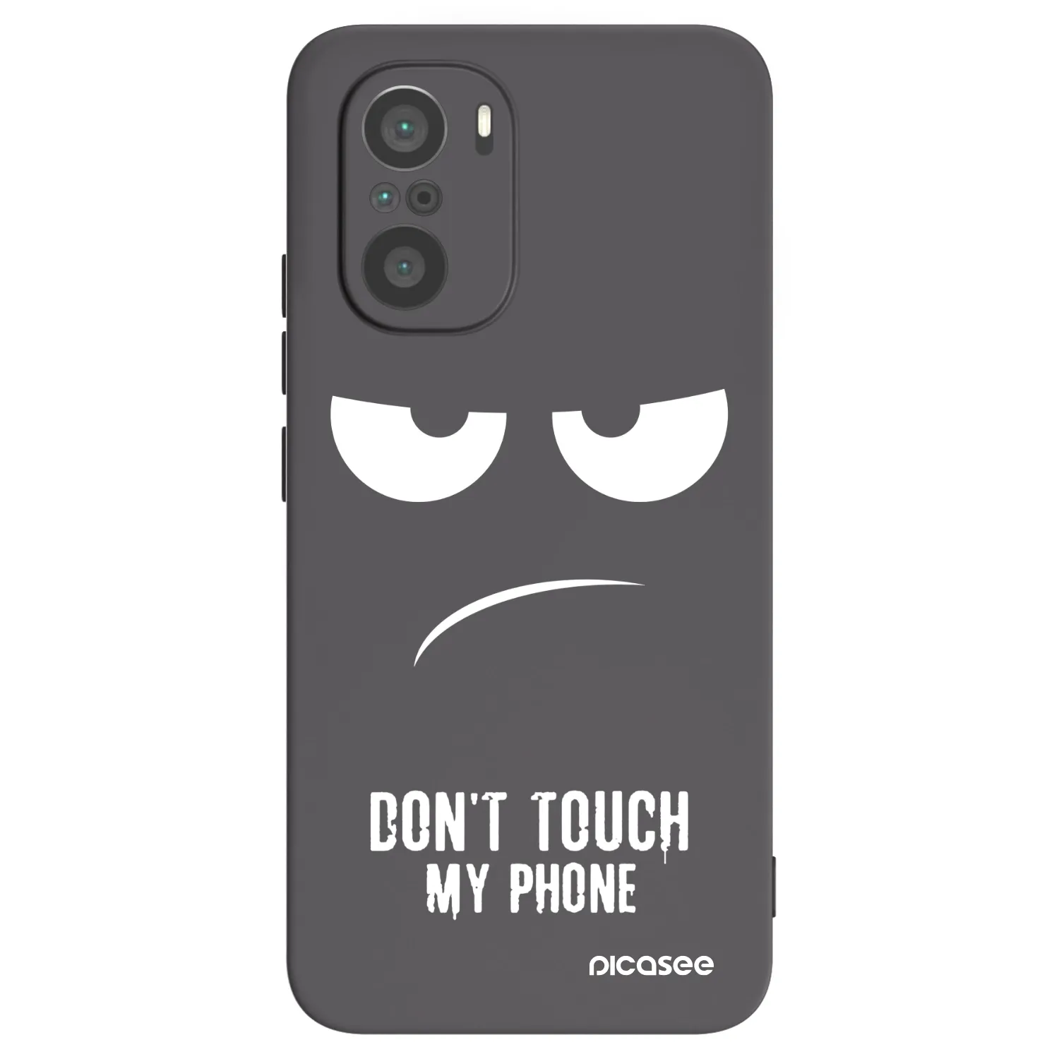 Picasee Xiaomi Poco F3 Hülle - Schwarzes Silikon - Don't Touch My Phone