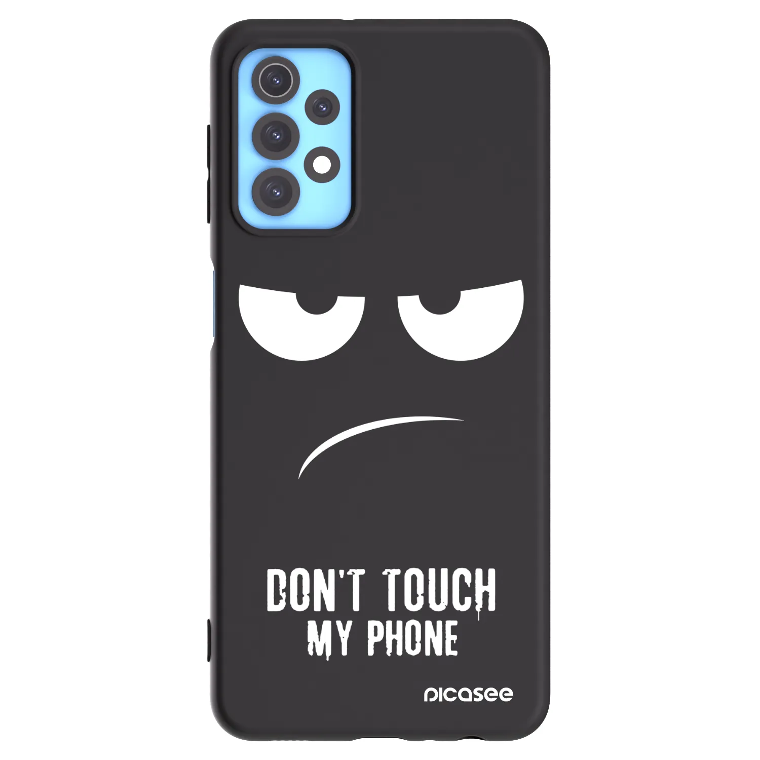 Picasee Samsung Galaxy A32 4G SM-A325F Hülle - Schwarzes Silikon - Don't Touch My Phone