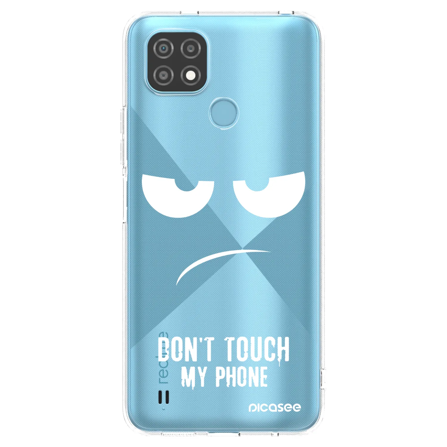 Picasee Realme C21 Hülle - Transparentes Silikon - Don't Touch My Phone