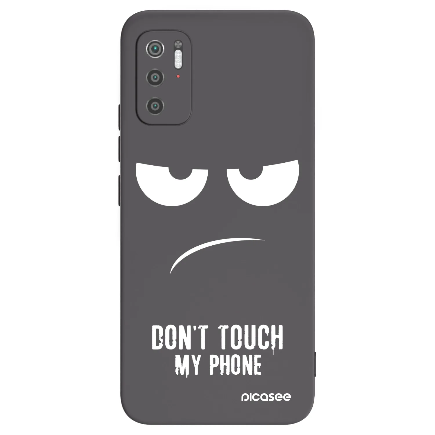 Picasee Xiaomi Poco M3 Pro 5G Hülle - Schwarzes Silikon - Don't Touch My Phone