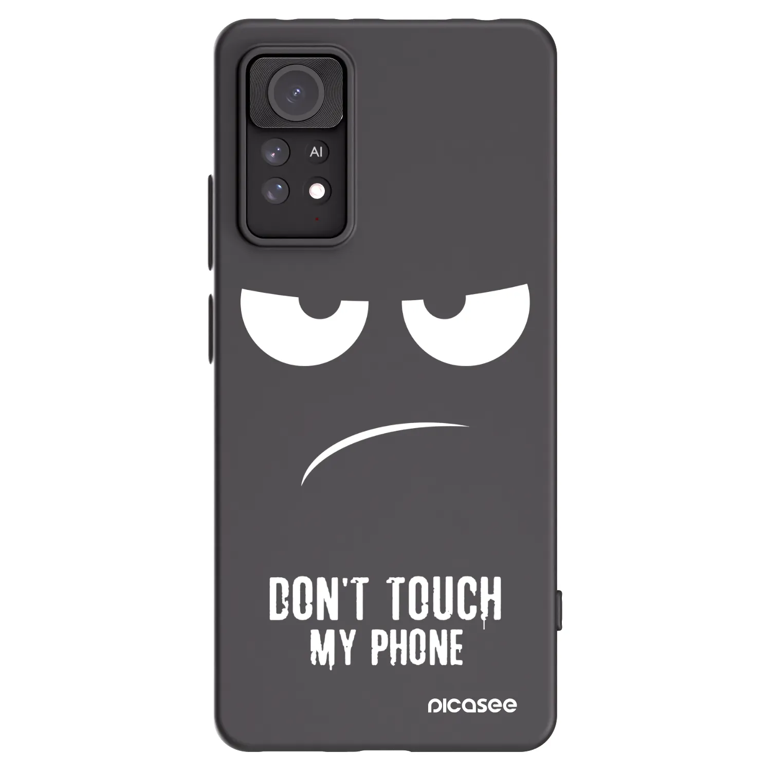 Picasee Xiaomi Redmi Note 11 Pro Hülle - Schwarzes Silikon - Don't Touch My Phone