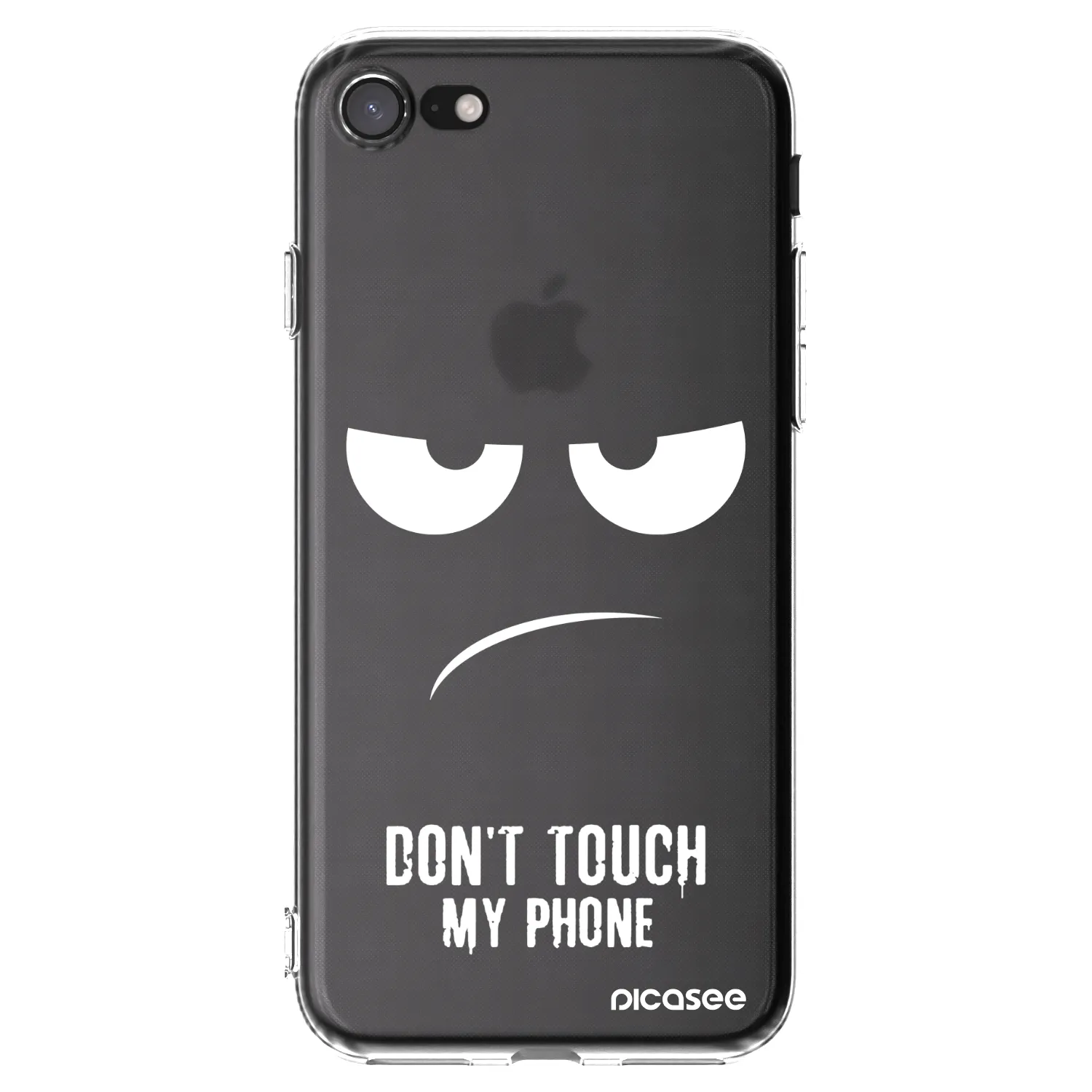 Picasee Apple iPhone SE 2022 Hülle - Transparentes Silikon - Don't Touch My Phone