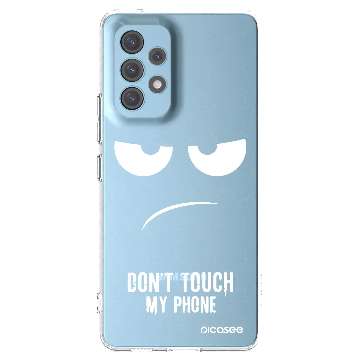 Picasee Samsung Galaxy A53 5G A536 Hülle - Transparentes Silikon - Don't Touch My Phone