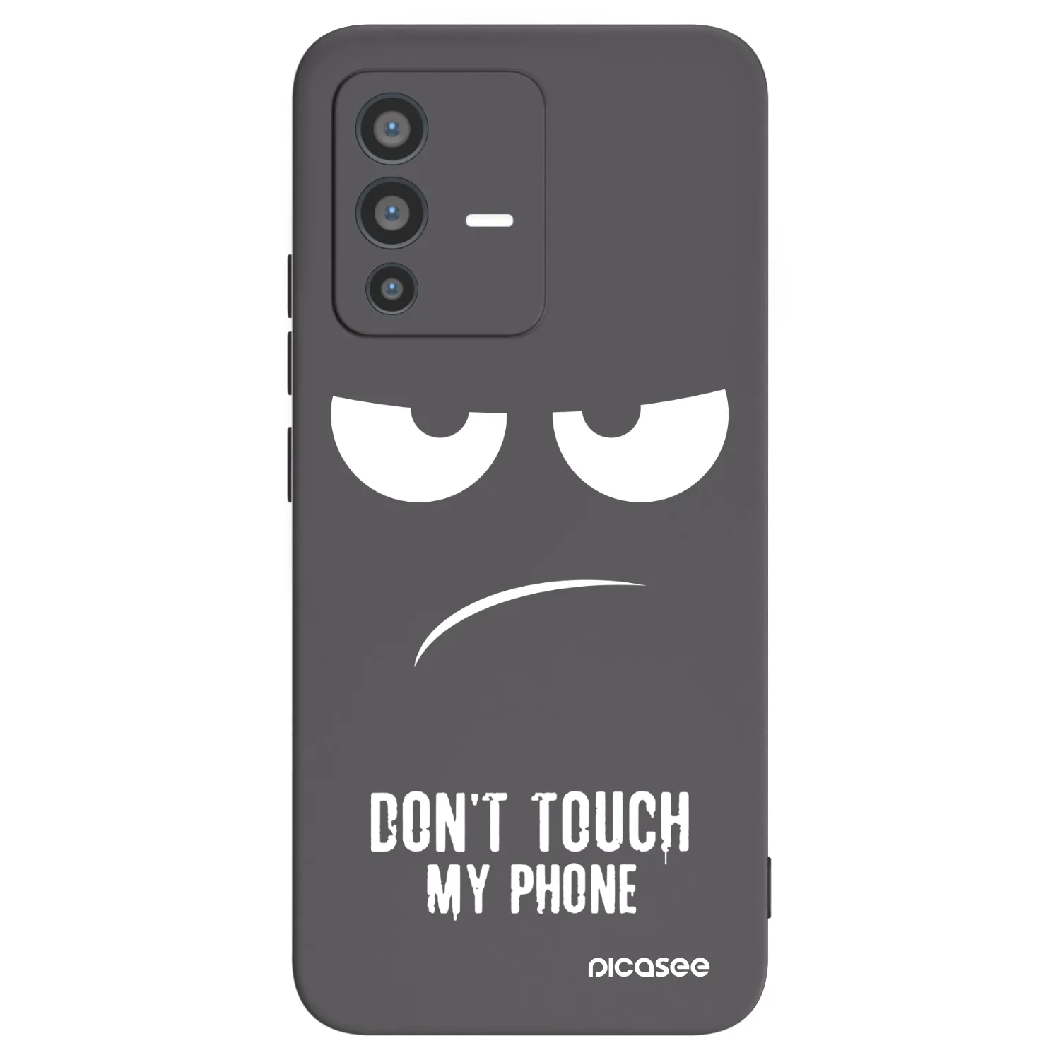 Picasee Vivo V23 5G Hülle - Schwarzes Silikon - Don't Touch My Phone