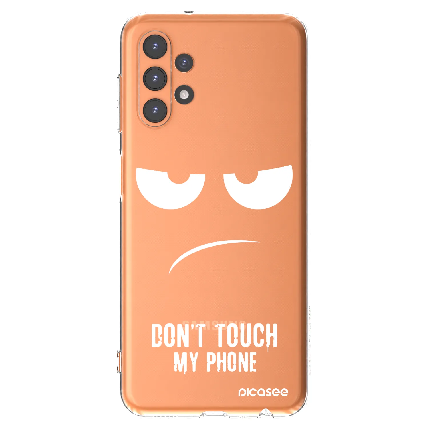 Picasee Samsung Galaxy A13 4G A135 Hülle - Transparentes Silikon - Don't Touch My Phone
