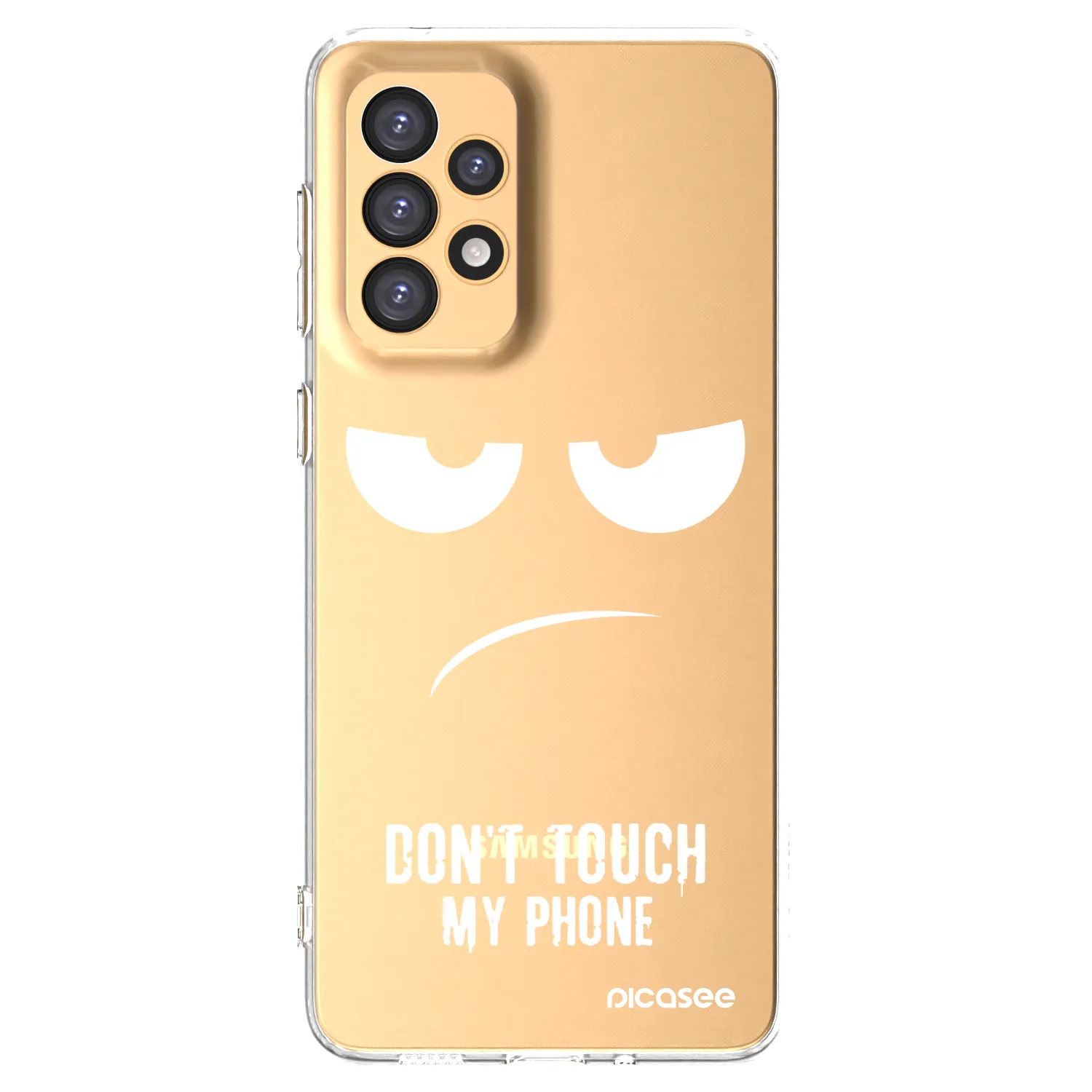 Picasee Samsung Galaxy A33 5G A336 Hülle - Transparentes Silikon - Don't Touch My Phone