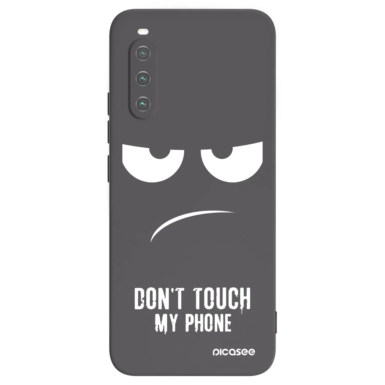 Picasee Sony Xperia 10 IV 5G Hülle - Schwarzes Silikon - Don't Touch My Phone