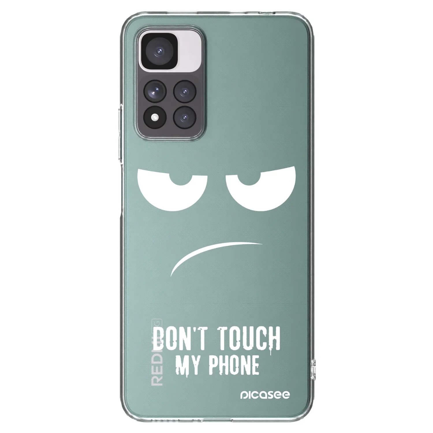 Picasee Xiaomi Redmi Note 11 Pro+ 5G Hülle - Transparentes Silikon - Don't Touch My Phone