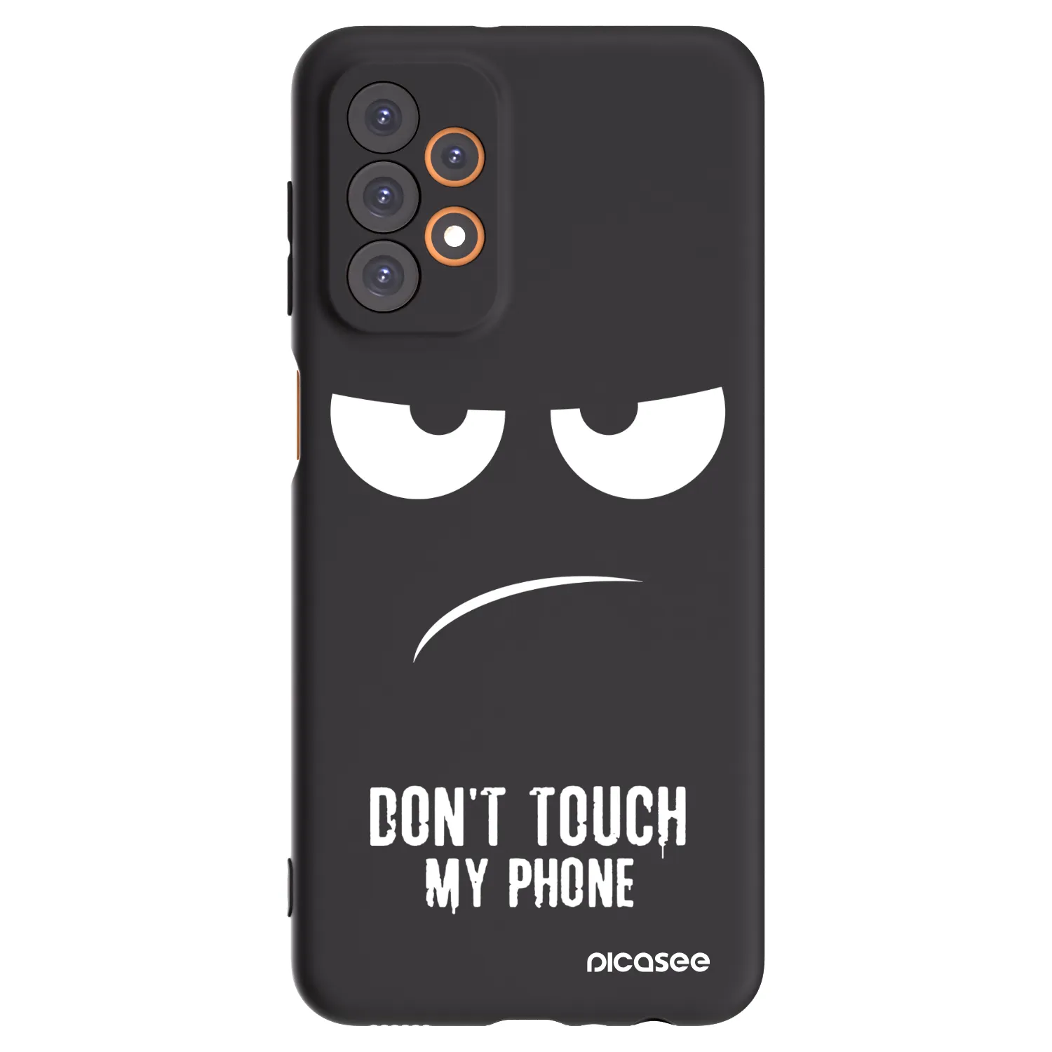 Picasee Samsung Galaxy A23 A236B 5G Hülle - Schwarzes Silikon - Don't Touch My Phone