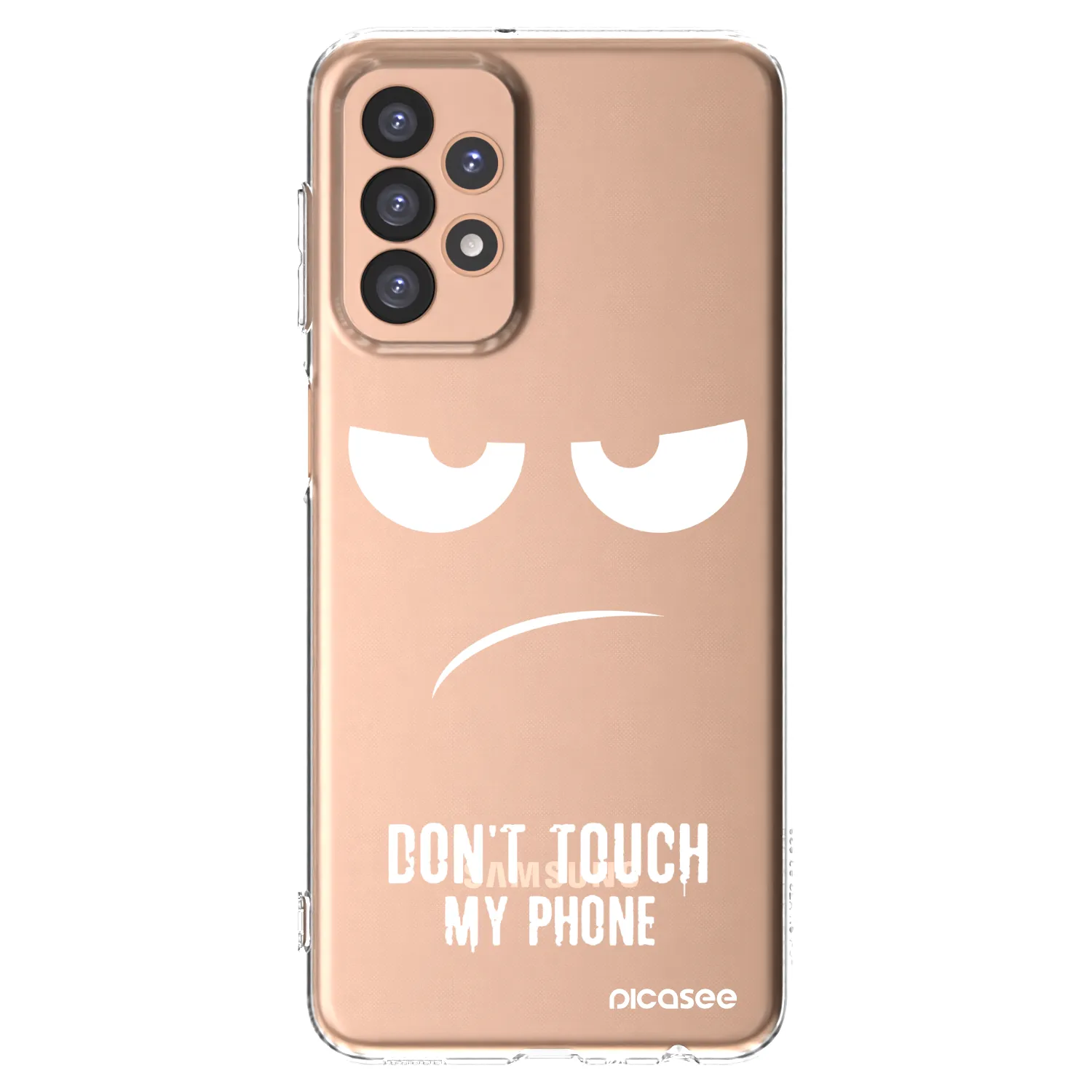 Picasee Samsung Galaxy A23 A236B 5G Hülle - Transparentes Silikon - Don't Touch My Phone