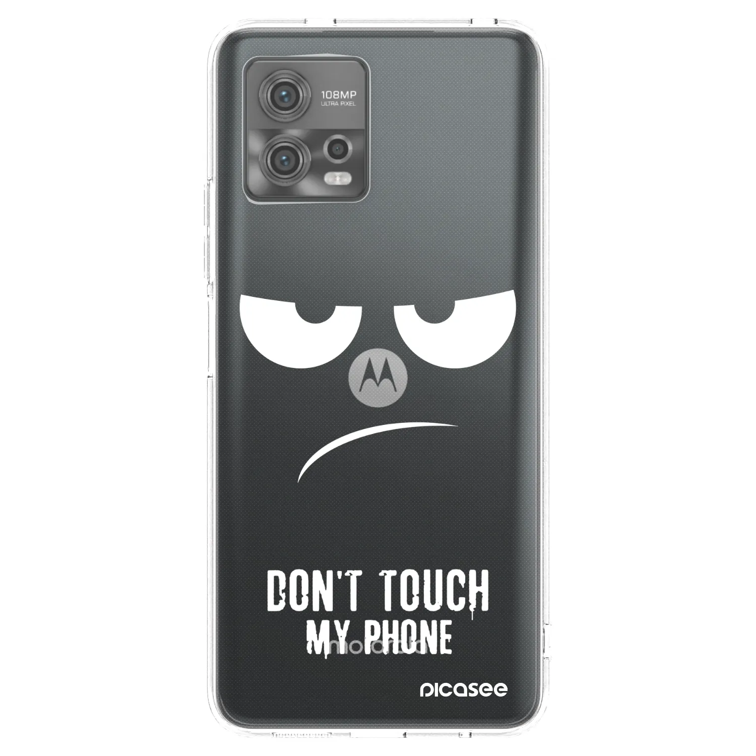 Picasee Motorola Moto G72 Hülle - Transparentes Silikon - Don't Touch My Phone