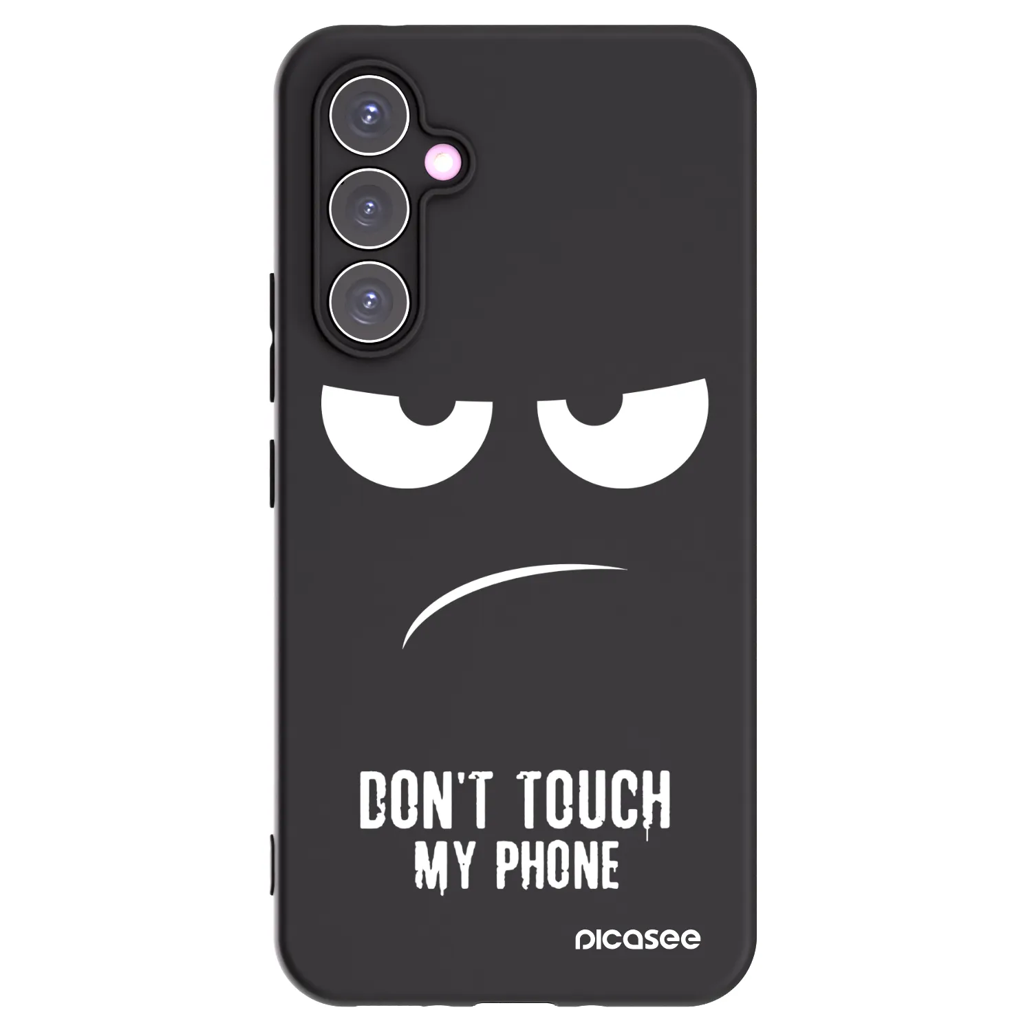 Picasee Samsung Galaxy A54 5G A546B Hülle - Schwarzes Silikon - Don't Touch My Phone