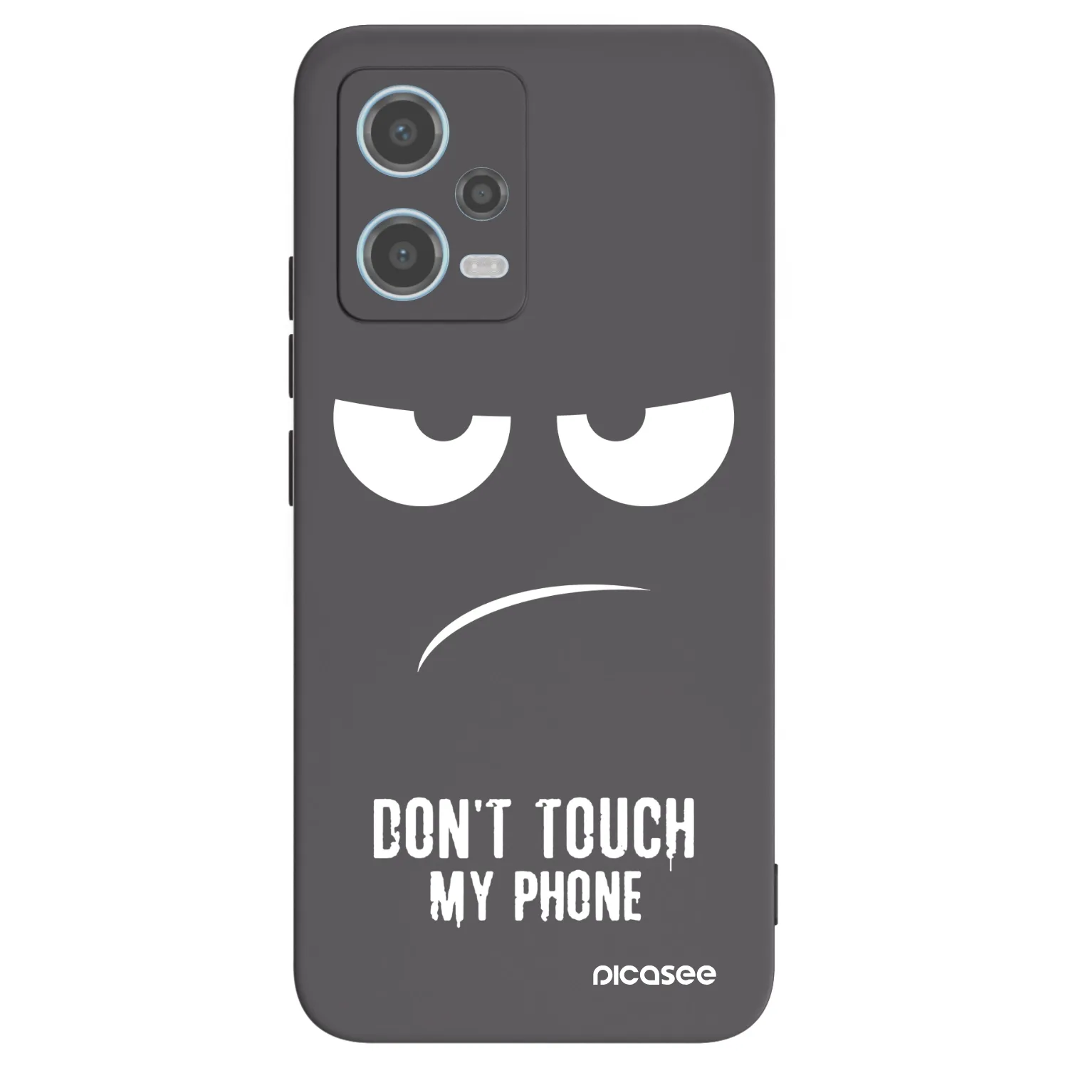 Picasee Xiaomi Redmi Note 12 5G Hülle - Schwarzes Silikon - Don't Touch My Phone