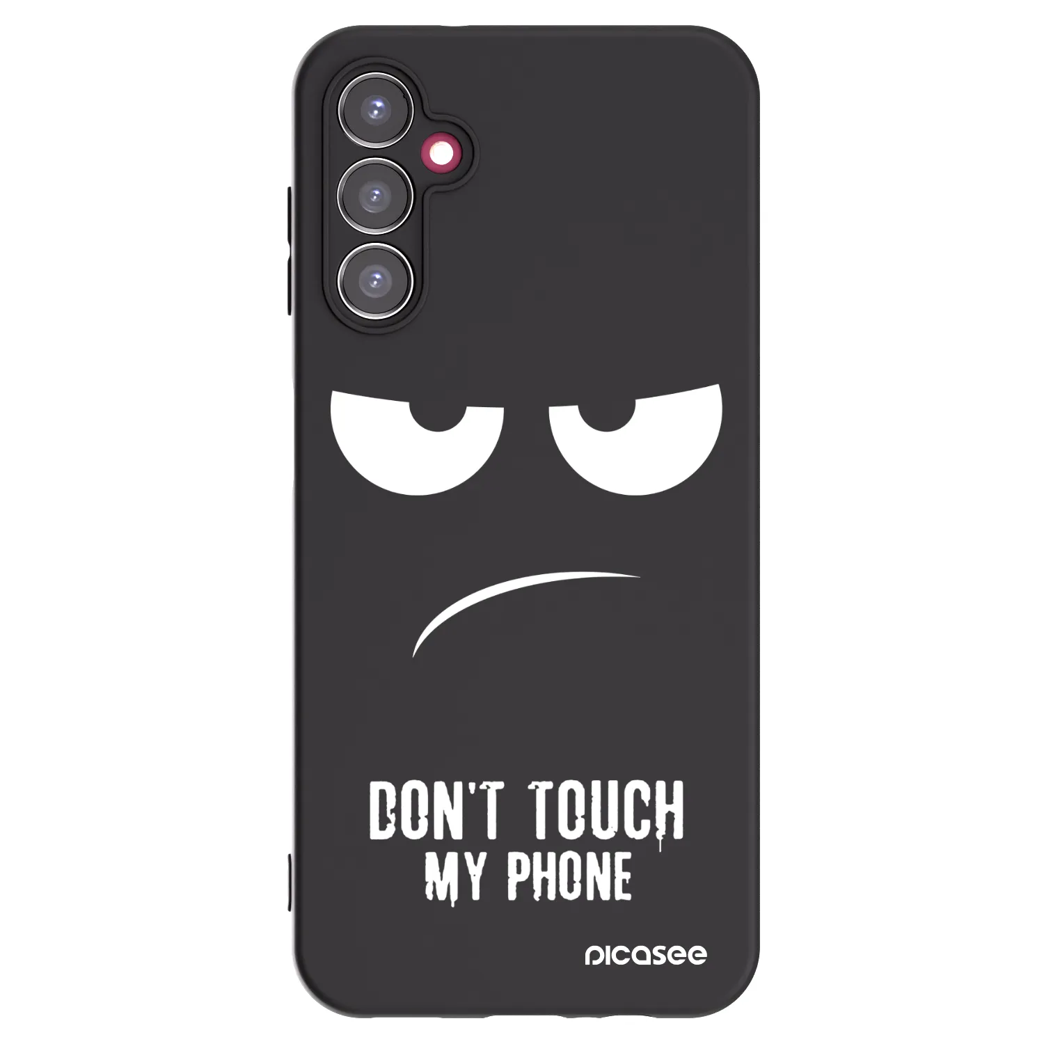Picasee Samsung Galaxy A14 5G A146P Hülle - Schwarzes Silikon - Don't Touch My Phone