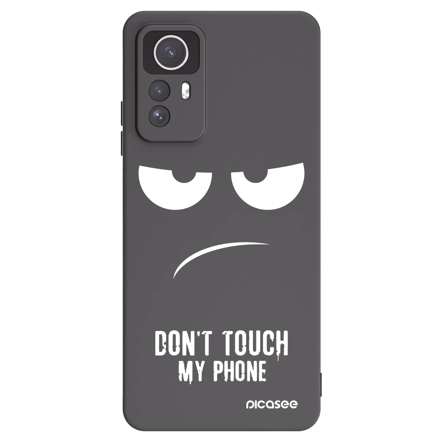 Picasee Xiaomi Redmi Note 12S Hülle - Schwarzes Silikon - Don't Touch My Phone