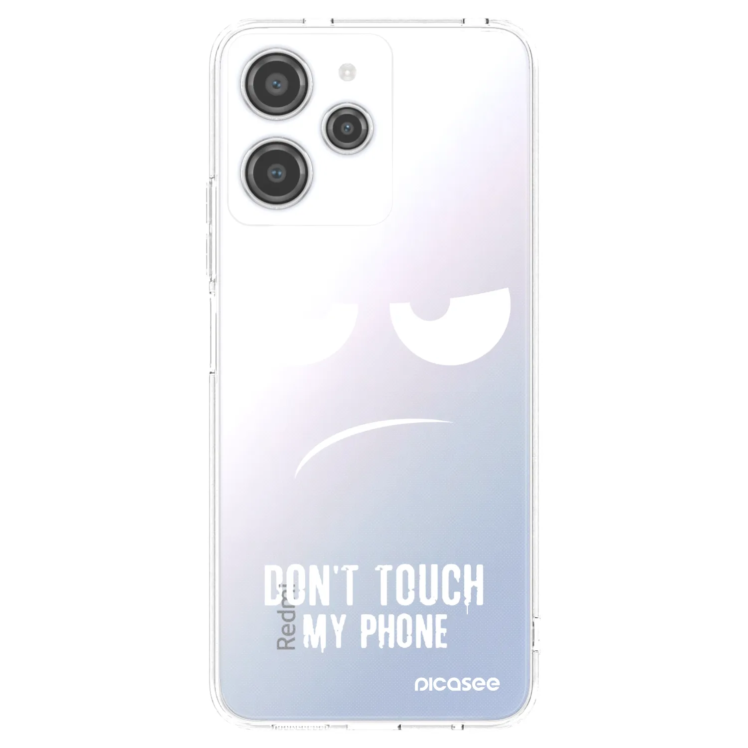 Picasee Xiaomi Redmi 12 4G Hülle - Transparentes Silikon - Don't Touch My Phone