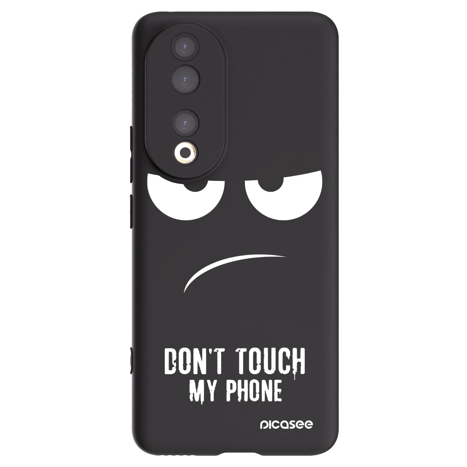 Picasee Honor 90 5G Hülle - Schwarzes Silikon - Don't Touch My Phone