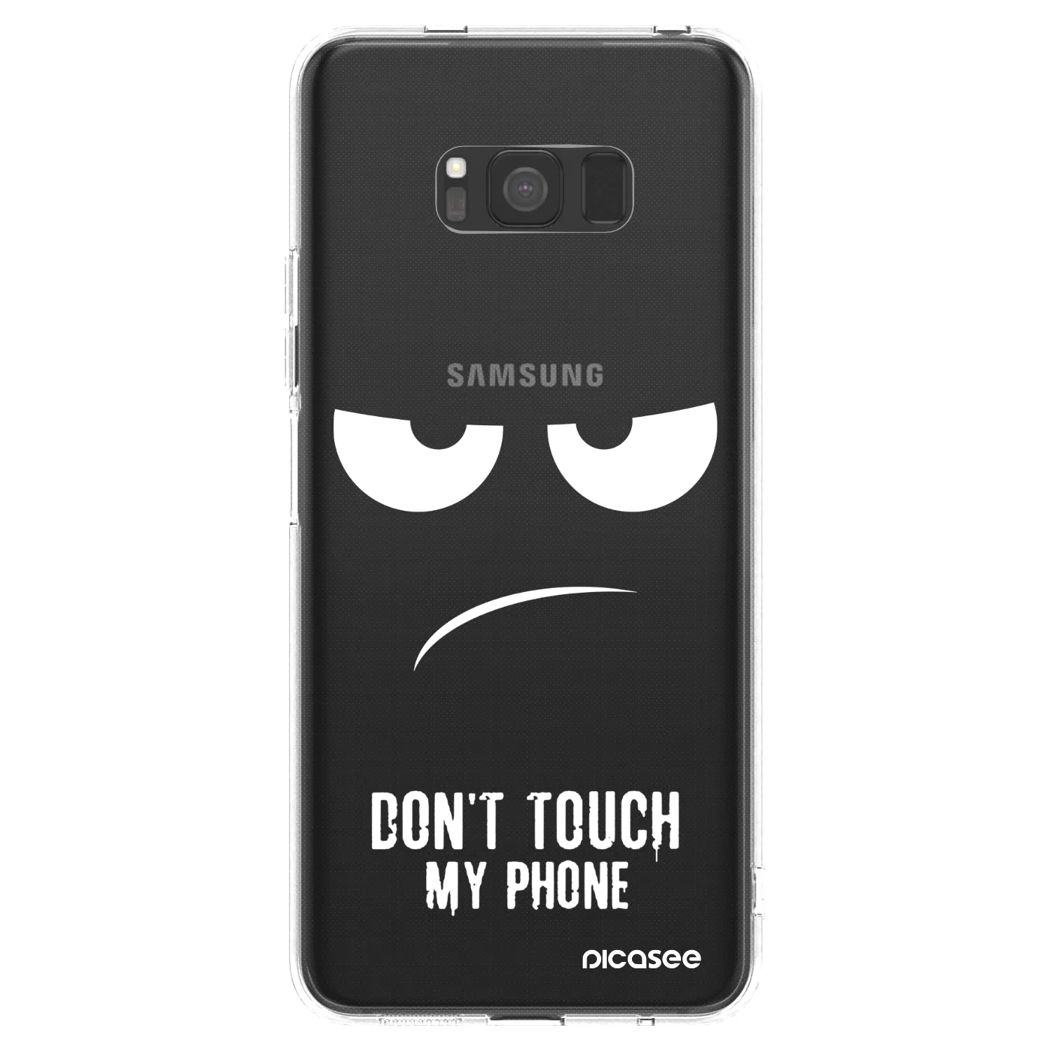 Picasee Samsung Galaxy S8 G950F Hülle - Transparentes Silikon - Don't Touch My Phone
