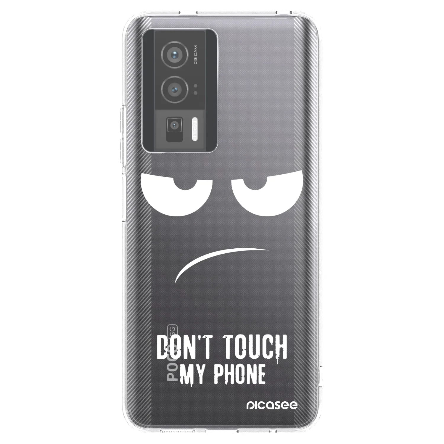 Picasee Xiaomi Poco F5 Pro 5G Hülle - Transparentes Silikon - Don't Touch My Phone