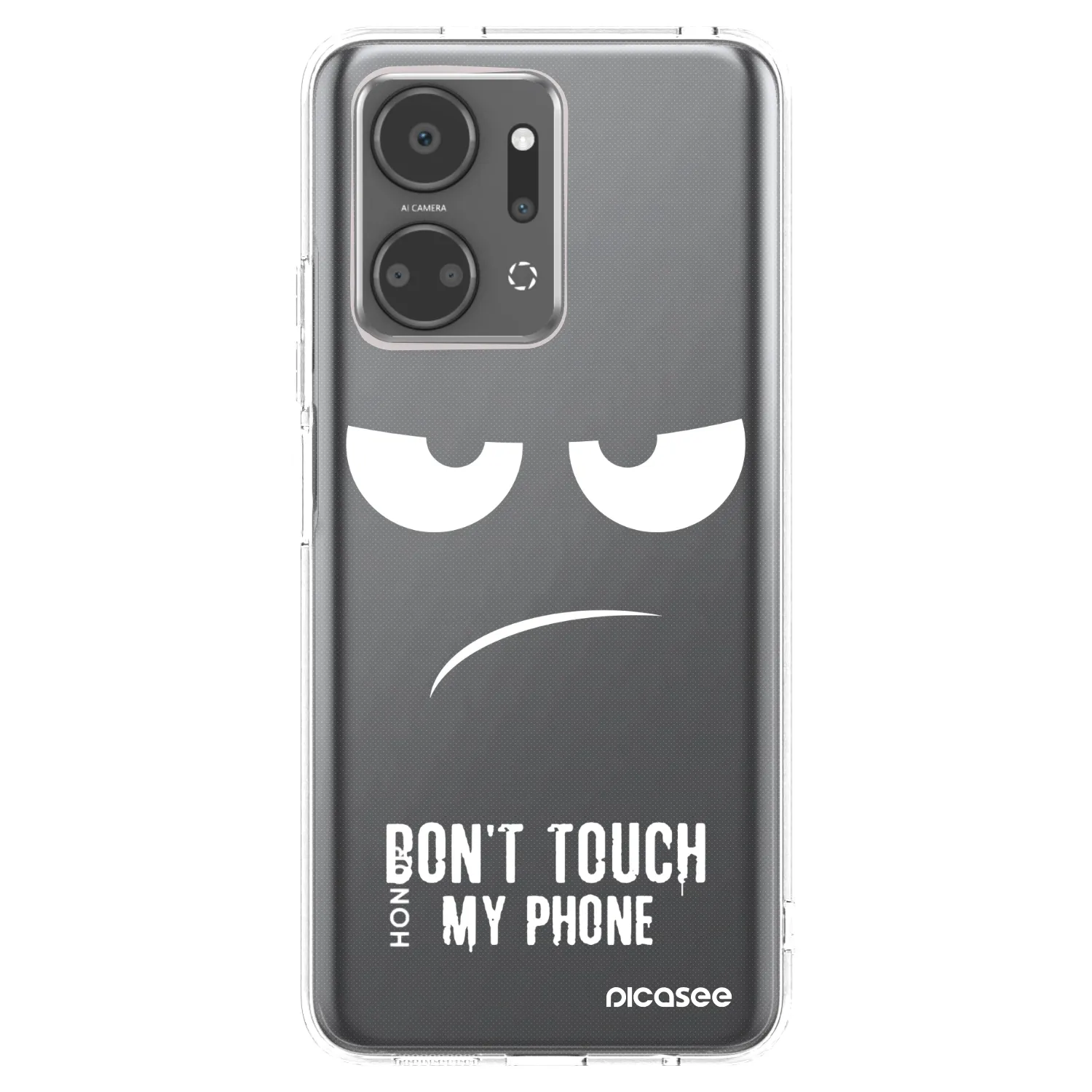 Picasee Honor X7a Hülle - Transparentes Silikon - Don't Touch My Phone