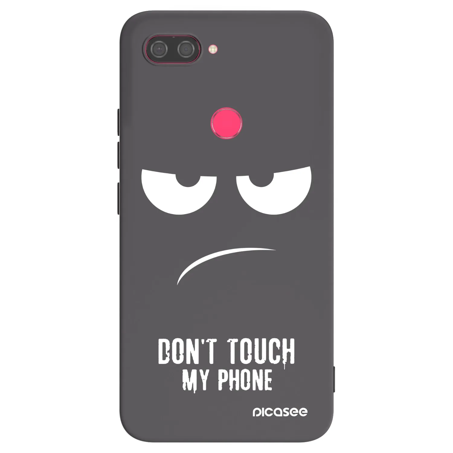 Picasee Xiaomi Mi 8 Lite Hülle - Schwarzes Silikon - Don't Touch My Phone