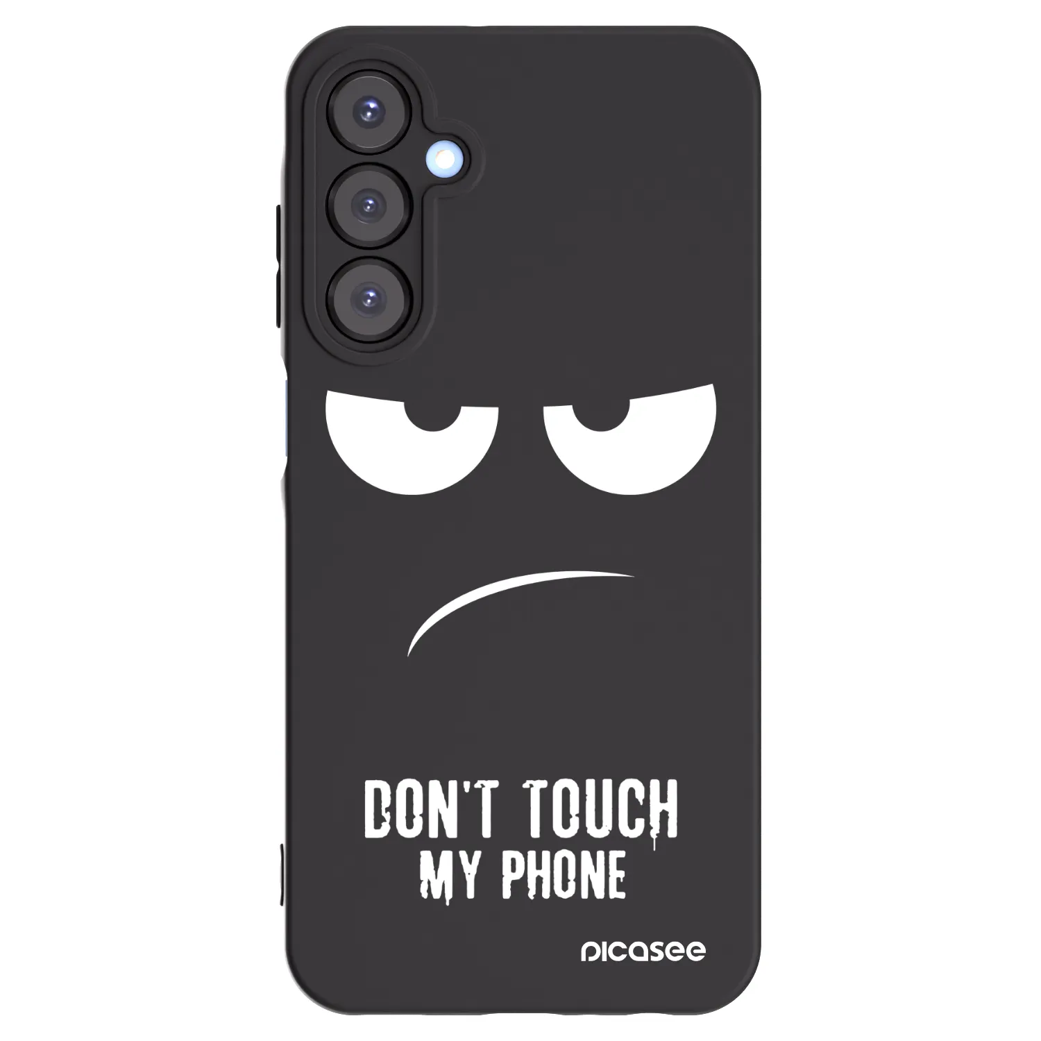 Picasee Samsung Galaxy A25 A256B 5G Hülle - Schwarzes Silikon - Don't Touch My Phone